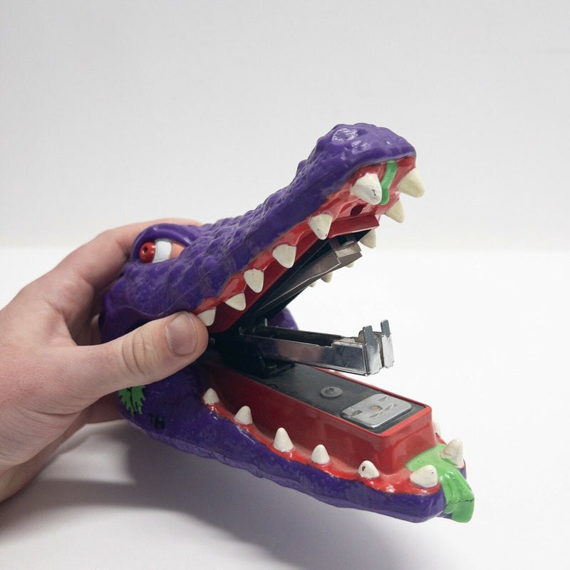 1996 vintage Goosebumps good Purple Alligator Stapler Rare