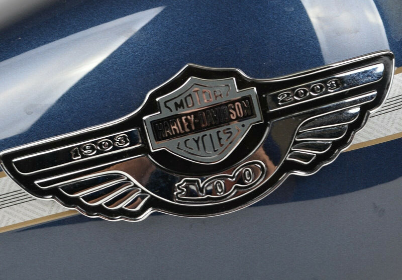 Harley-Davidson 100th Anniversary Gunmetal Blue FXSTI Gas Tank 62198-03BDT