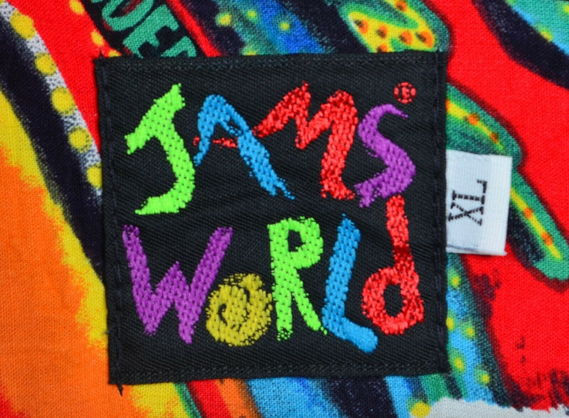Jams World Men's XL Hollywood Casino Colorful Vegas Vintage 90s Hawaiian Shirt