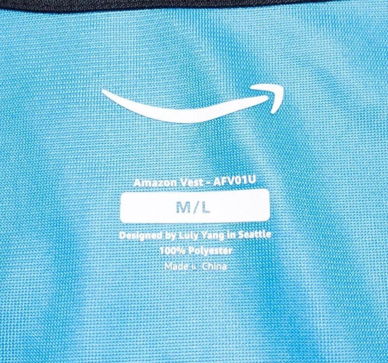 Amazon Delivery Vest Medium/Large Uniform Flex DSP Reflective Blue Zip AFV01U