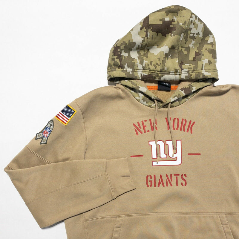 New York Giants Men's XL Nike NFL Salute To Service Brown Camo Hoodie Sweatshirt