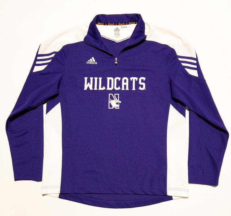 Northwestern Wildcats 1/4 Zip Men's Small Adidas ClimaLite Scorch Jacket Purple