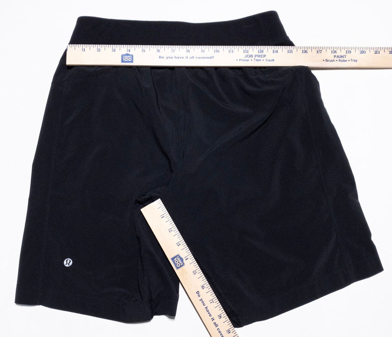 Lululemon Shorts Waist 30 Fits Men Small Black Drawstring Lined Wicking Athletic