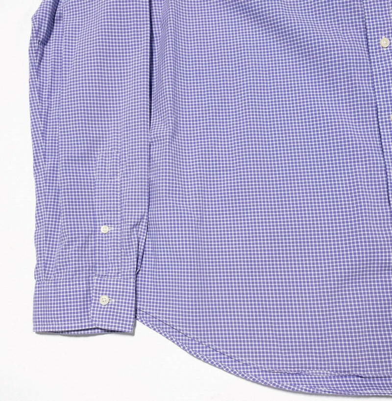 Polo Ralph Lauren Men's Button-Down Shirt Purple Check Long Sleeve Men's 2XL