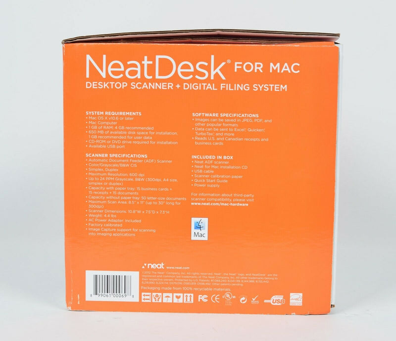 NeatDesk for MAC Desktop Scanner and Digital Filing System Receipts ND-1000