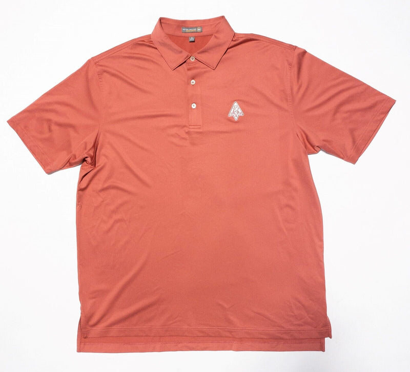 Peter Millar Summer Comfort XL Polo Men's Shirt Golf Salmon Orange Wicking