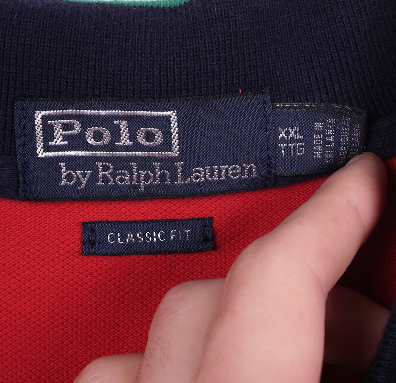 Polo Ralph Lauren Men's 2XL Classic Fit POLO Hi Tech Red Polo Shirt