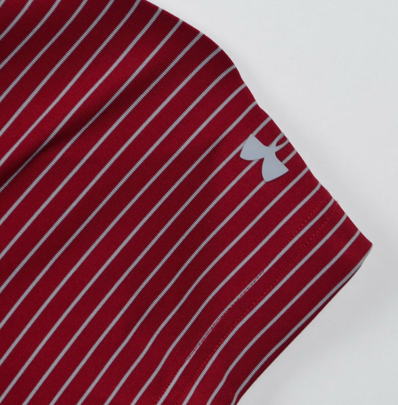 Under Armour Men's Small Loose Boston College Eagles HeatGear Striped Polo Shirt