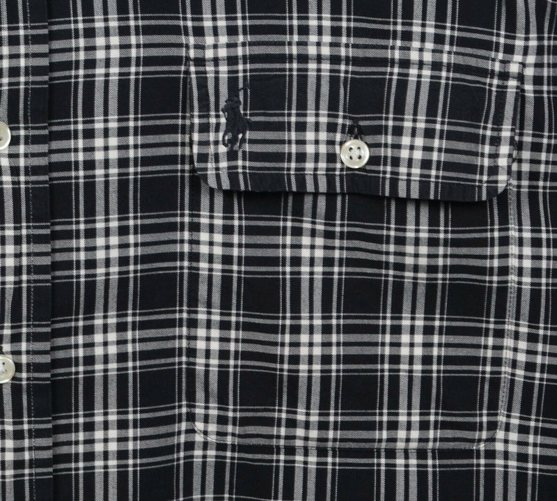 Polo Ralph Lauren Men's XL Classic Fit Black Plaid Button-Front Shirt