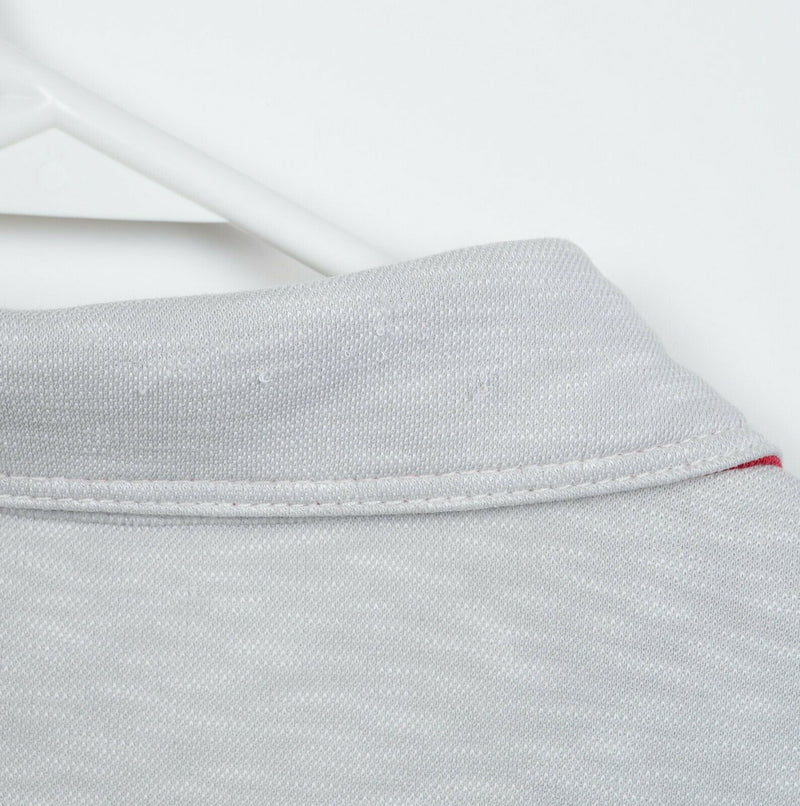 Carbon 2 Cobalt Men's Large Gray Modal Polyester Blend Short Sleeve Polo Shirt