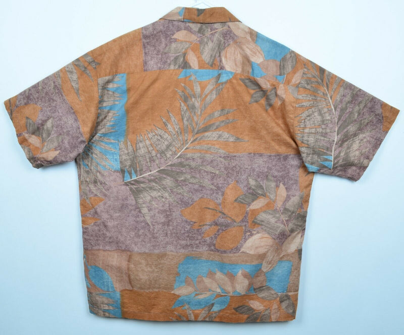 Tori Richard Men's Sz Large Floral Geometric Cotton Lawn Hawaiian Aloha Shirt