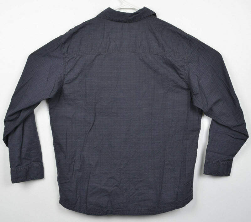 Mountain Hardwear Men's Large Pearl Snap Black/Gray Long Sleeve Shirt