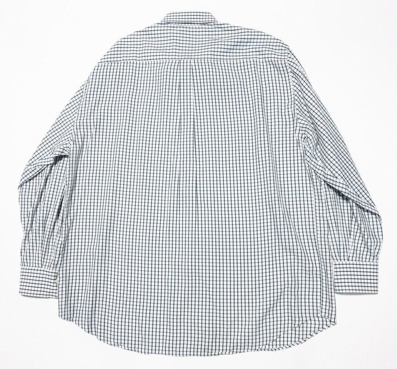 Peter Millar Crown Soft Shirt 2XL Mens Long Sleeve Cotton Silk Button-Down Green