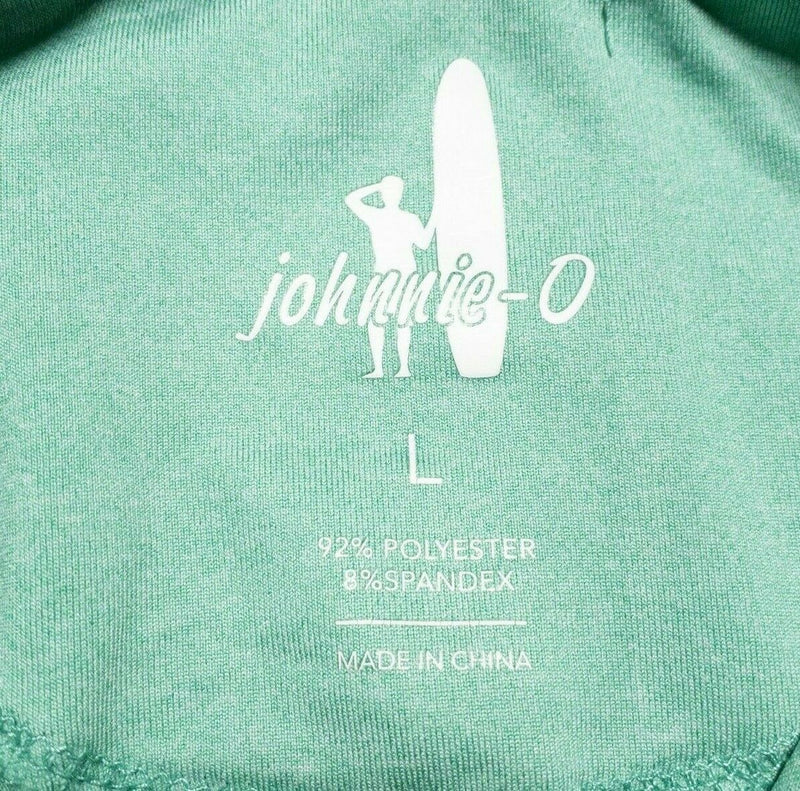 johnnie-O Prep-Formance 1/4 Zip Activewear Top Wicking Mint Green Men's Large