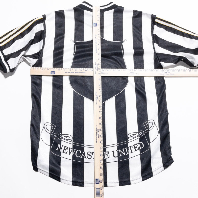 Newcastle United Jersey Men's XL Vintage 90s Adidas Black White Stripe Soccer