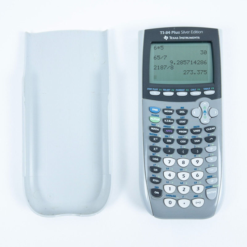 TI-84 Plus Silver Edition Graphing Calculator Texas Instruments Gray