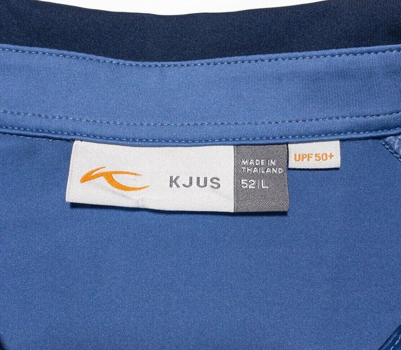 KJUS Golf Polo Men's Large 52 Blue Wicking UPF 50+ Short Sleeve Performance