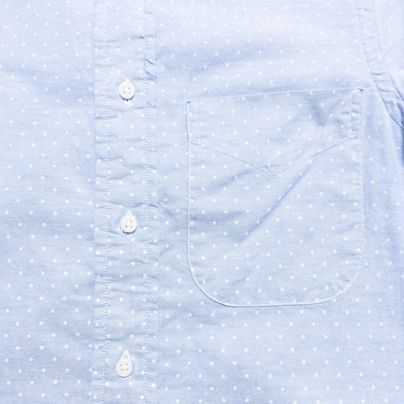 Gitman Bros. Vintage Shirt Men's XS Blue Polka Dot Button-Down Made in USA