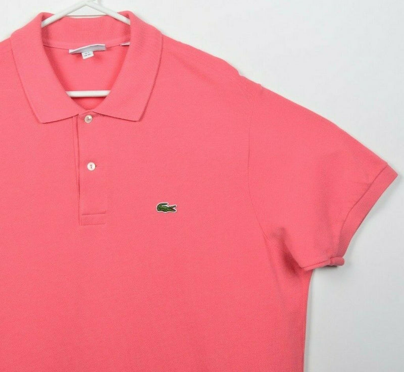 Lacoste Men's 7/2XL Classic Fit Solid Pink Alligator Logo Polo Shirt