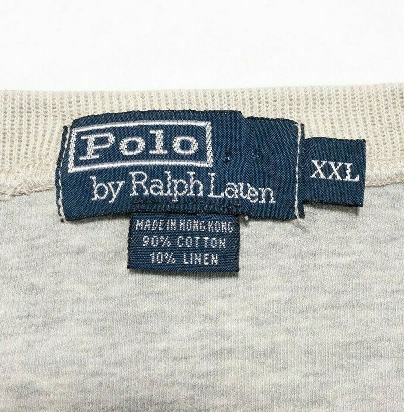 Polo Ralph Lauren Men's 2XL Cotton Linen Blend Crewneck Pullover Sweatshirt