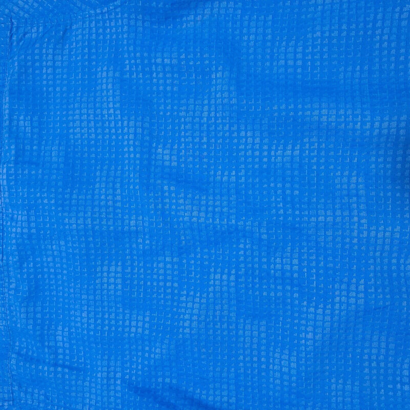 Robert Graham Linen Shirt XL Classic Fit Men's Flip Cuff Blue Geometric S/S