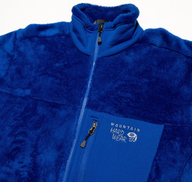 Mountain Hardwear Monkey Fleece Jacket Men's Large Fuzzy Blue Full Zip Polartec