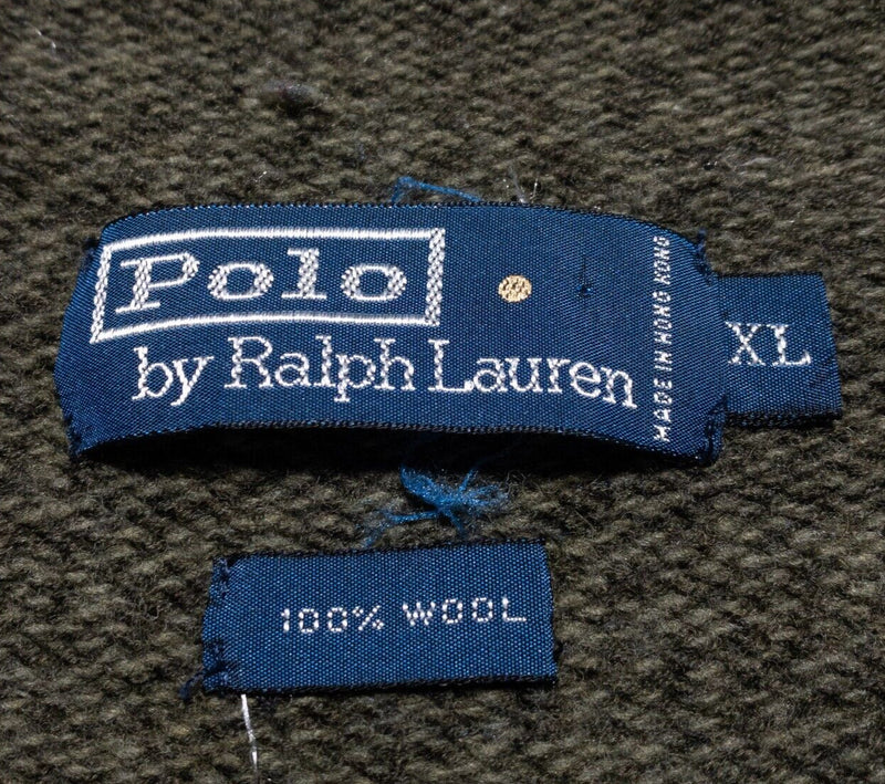 Polo Ralph Lauren Sweater Mens XL Roll Neck Wool Knit Heavyweight Green Pullover