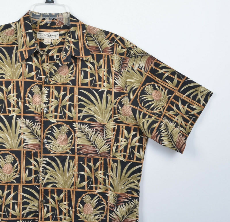 Tori Richard Men's Sz Medium Floral Pineapple Bamboo Cotton Lawn Hawaiian Shirt