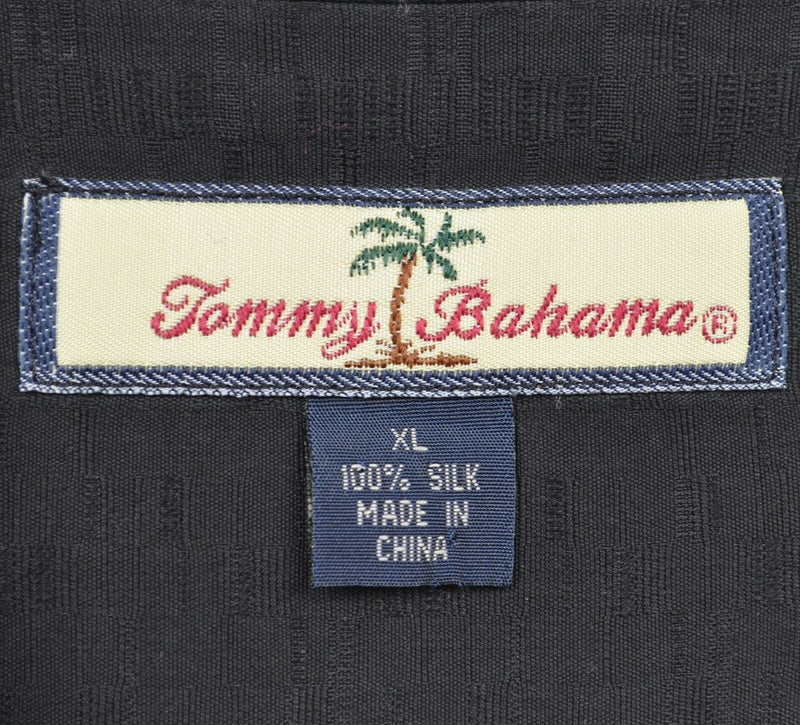 Tommy Bahama Men's XL Martini Pin-Up Girl Silk Back Embroidered Hawaiian Shirt