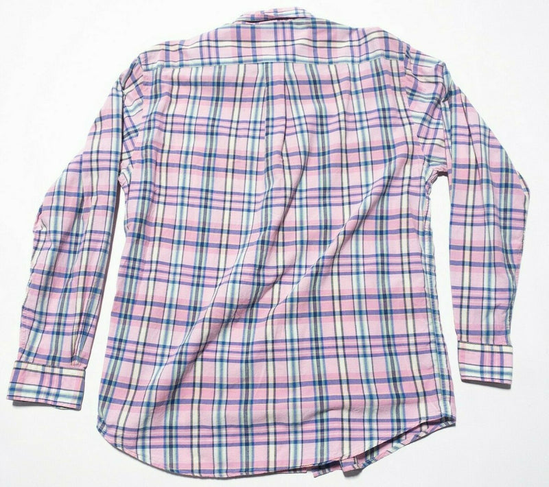 Brooks Brothers Pink Plaid Button-Down Shirt Men's Medium Traditional Fit