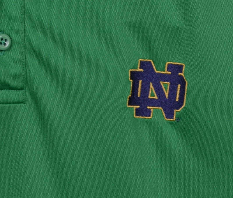 Notre Dame Men's Large Loose Under Armour HeatGear Solid Green ND Polo Shirt