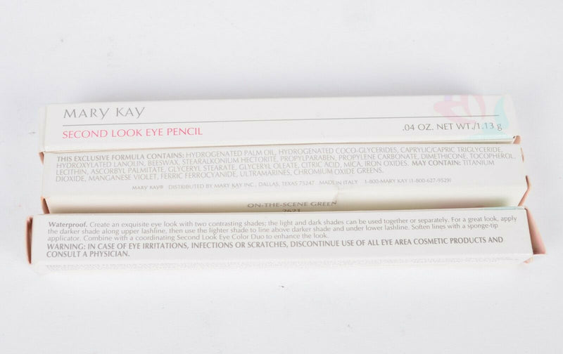 Lot of 3 Mary Kay Second Look Eye Pencil .01oz New York Navy 2619 Green Violet