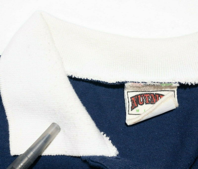 Michigan Wolverines Nutmeg Mills Vintage 90s Rugby Shirt Striped Men's XL