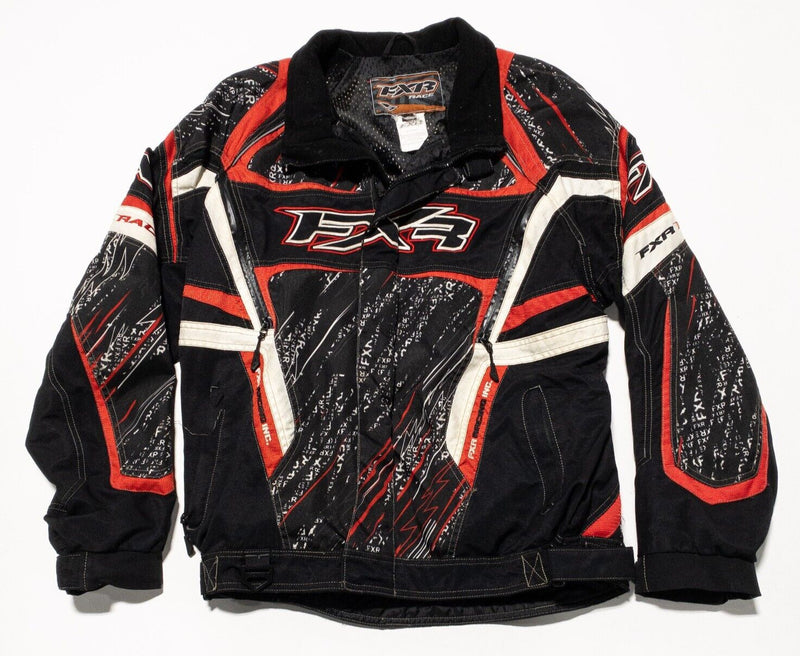 FXR Racing Jacket Men's Large Snowmobile Helix Polaris Black Red SHELL ONLY