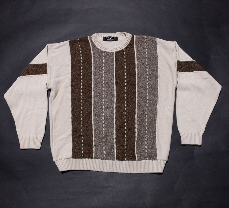 Vintage Protege Sweater Men's XL Pullover 90s Coogi Cosby Knit Striped Grandpa