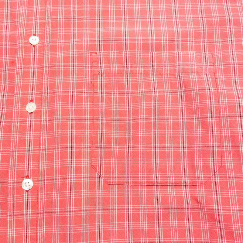 Vintage Burberry London Shirt Men's XL Long Sleeve Button-Down Pink/Red USA