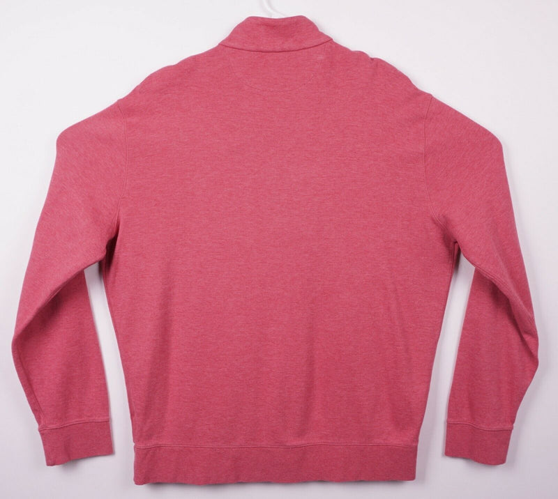 Polo Ralph Lauren Men's Large 1/4 Zip Heather Pink Pullover Sweatshirt