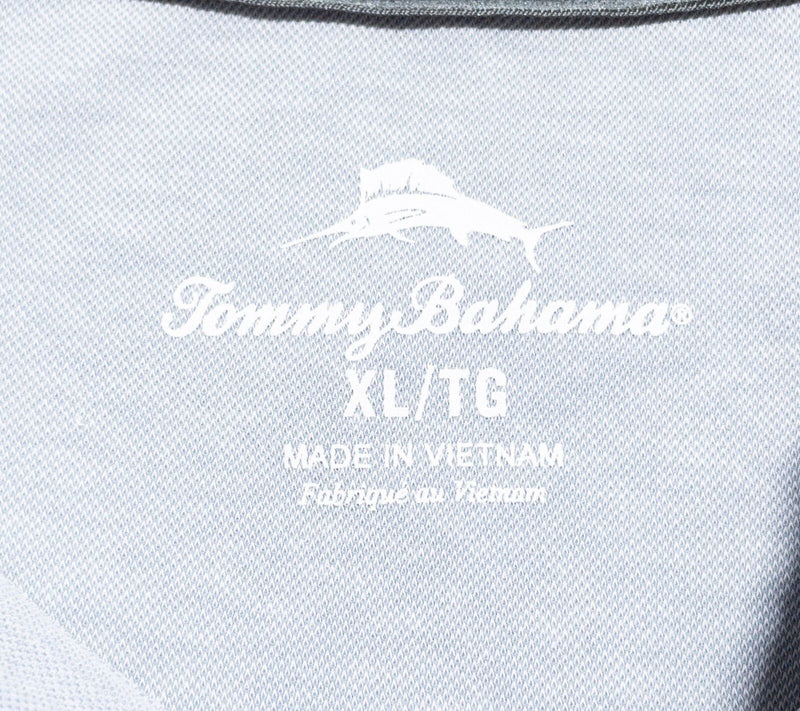 Tommy Bahama Polo Shirt Men's XL Gray Shoreline Surf Lyocell Blend New