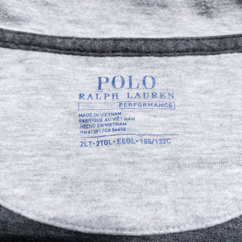 Polo Ralph Lauren Sweater Men's 2XLT Performance 1/4 Zip Pullover Gray 2XL Tall