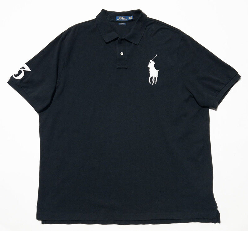 Polo Ralph Lauren Big Pony XXL Classic Fit Black Polo Shirt Short Sleeve 2XL