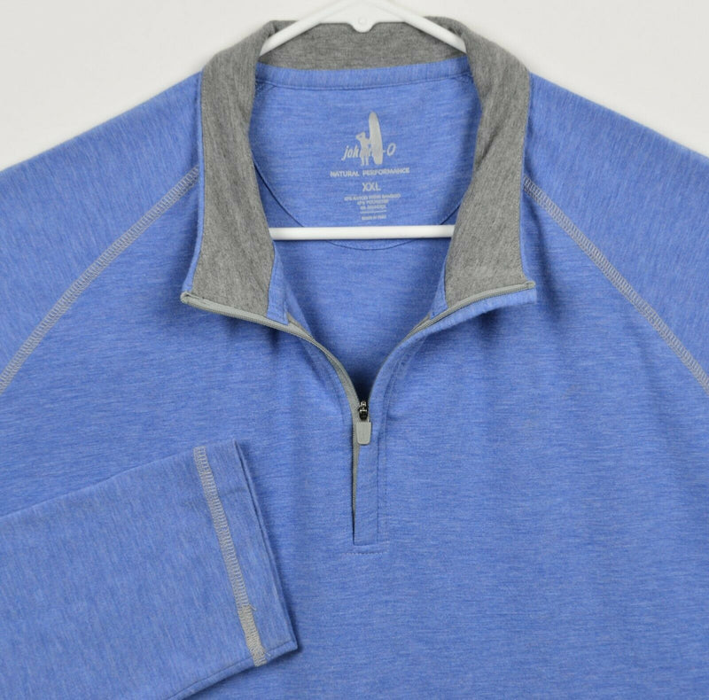 Johnnie-O Men's 2XL Natural Performance Bamboo Poly Blend 1/4 Zip Activewear Top