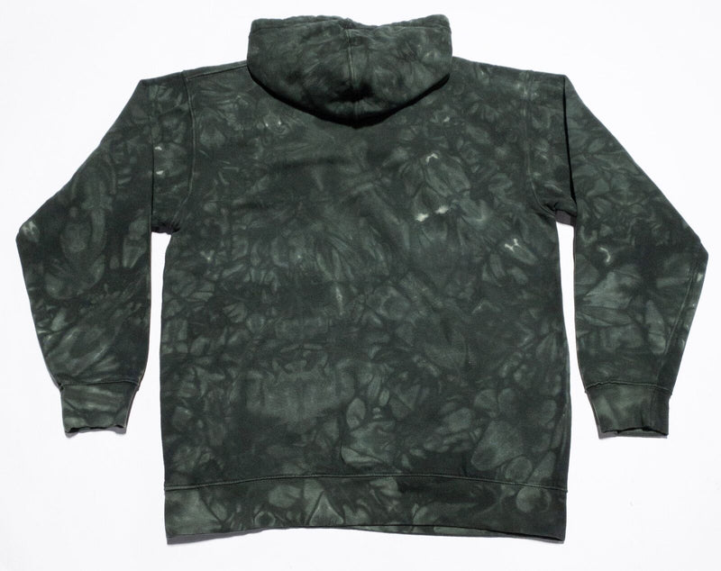 The Mountain Tiger Hoodie Men's Medium Pullover Sweatshirt Green AOP All Over