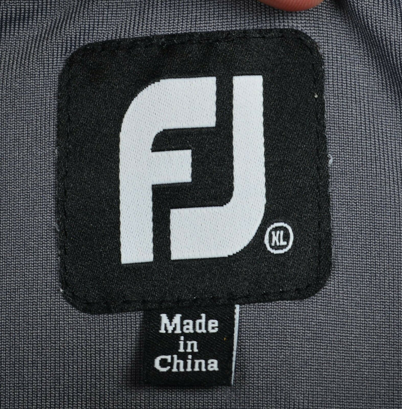 FootJoy Men's XL 1/4 Zip Solid Gray Nylon Wicking FJ Performance Golf Vest