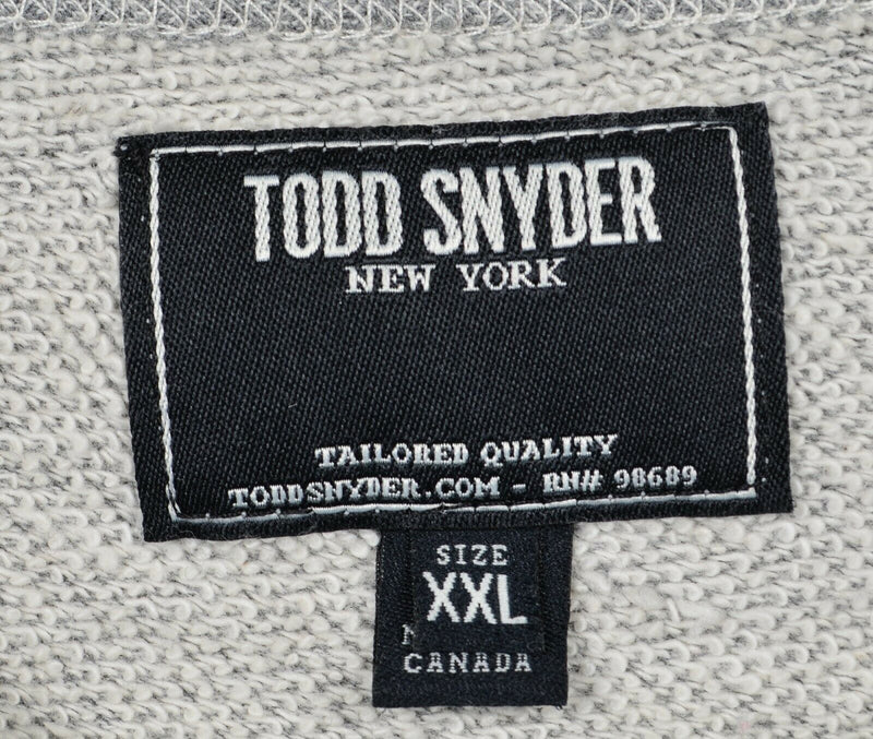 Todd Snyder Men's 2XL Heather Gray Elbow Pads Pullover Crew Neck Sweatshirt