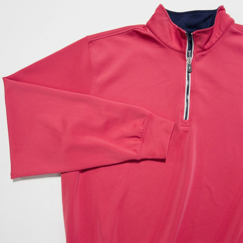 F & G Tech Men's XL Pink/Red Fairway & Green Wicking 1/4 Zip Golf Jacket