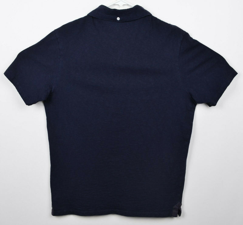 American Giant Men's Sz Medium Navy Blue Made in USA Short Sleeve Polo Shirt