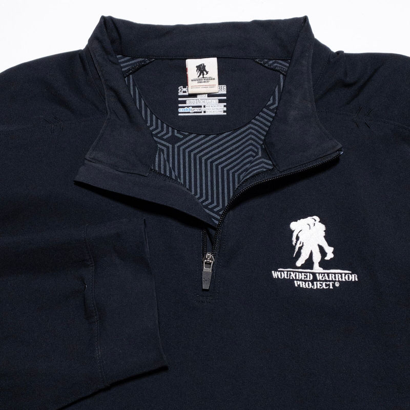 Under Armour Wounded Warrior Project Jacket Men's 3XL Pullover 1/4 Zip Black
