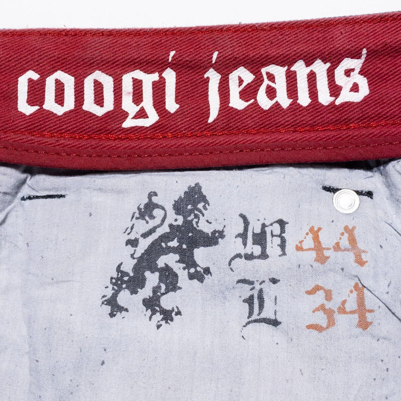 Coogi Jeans Men's Fits 44x27 Baggy Embroidered Denim Pants Vintage Colorful
