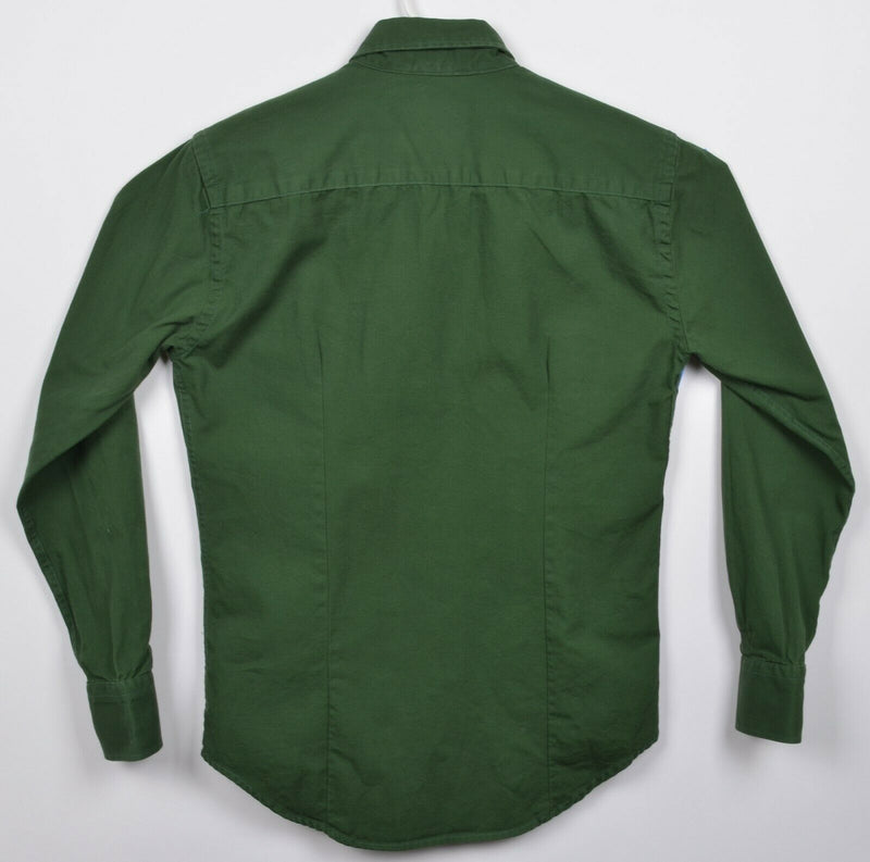 Naked & Famous Denim Men's Small Solid Green Canada Button-Down Shirt