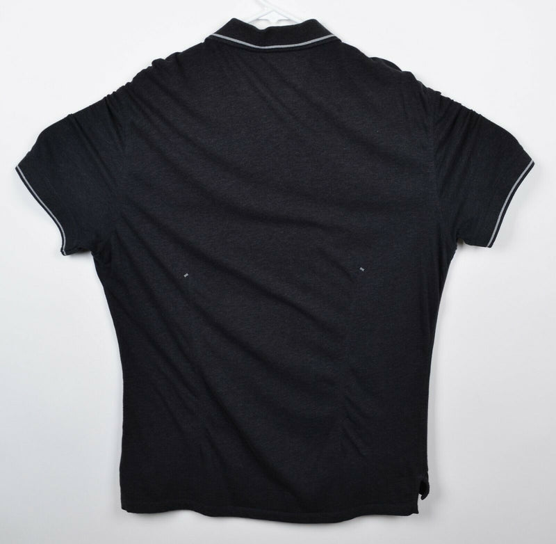 Kit & Ace Men's Sz XL? Technical Cashmere Dark Gray/Black Athleisure Polo Shirt